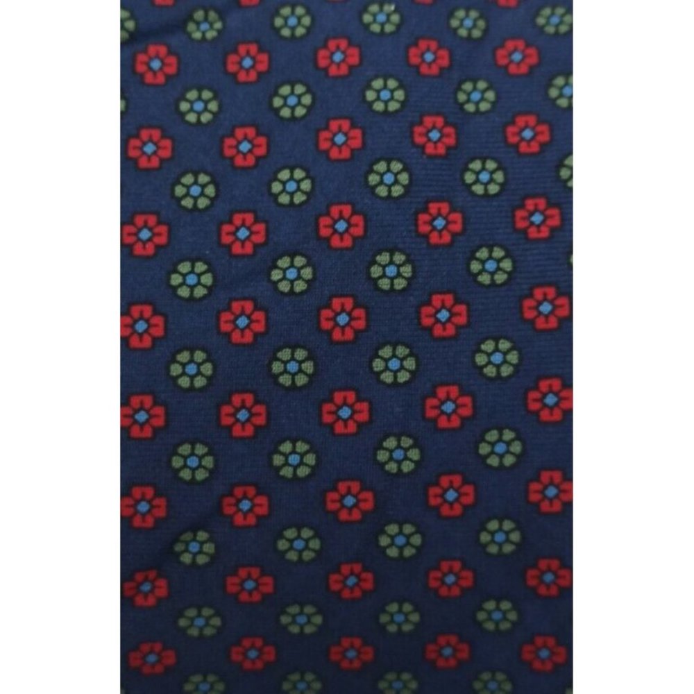 BURBERRYS Blue Floral Silk Tie ENGLAND 57"/ 3.7" EC - Picture 4 of 4